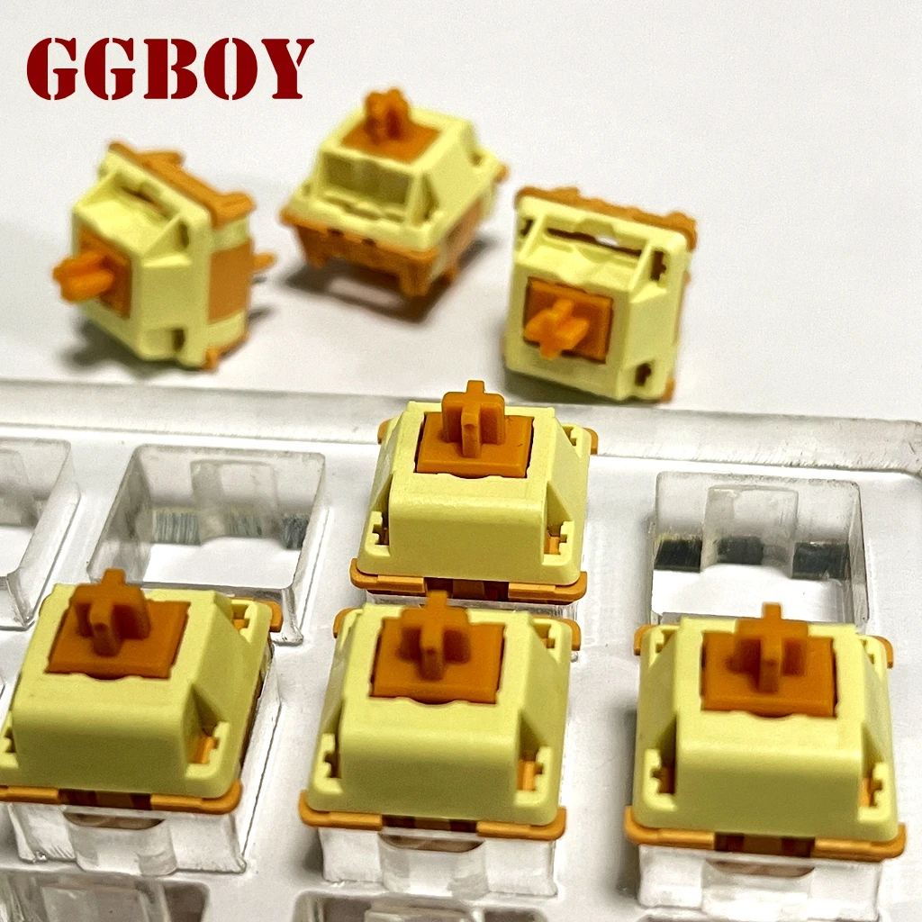 GGBOY 메이플 리프 바나나 스플릿 스위치, 홀리 팬더 촉각 기계식 키보드, 게임용 스위치, PC 스위치용 윤활, 5 핀, 60g