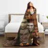 Happy Kazuma Kiryu Blankets Flannel Portable Sofa Throw Blankets For Couch Bedding Travel Throws Bedspread Quilt 5