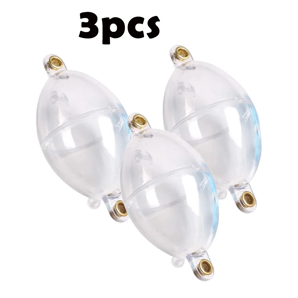 3PCS Bubble Float Hollow Balls In Line Fishing Floats Slide Bubbles Line Through Tools Water Ball Hollow Fishing Accessories