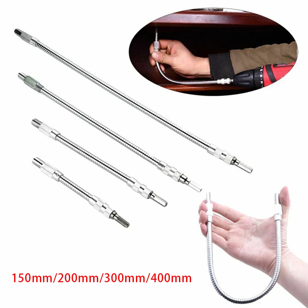 

1/4"Flexible Extension Drill Shaft Hex 15cm-40cm Impact Driver Ratchet Screwdriver Bits 6.35mm Extend Rod Bar Rod Link Tool Use
