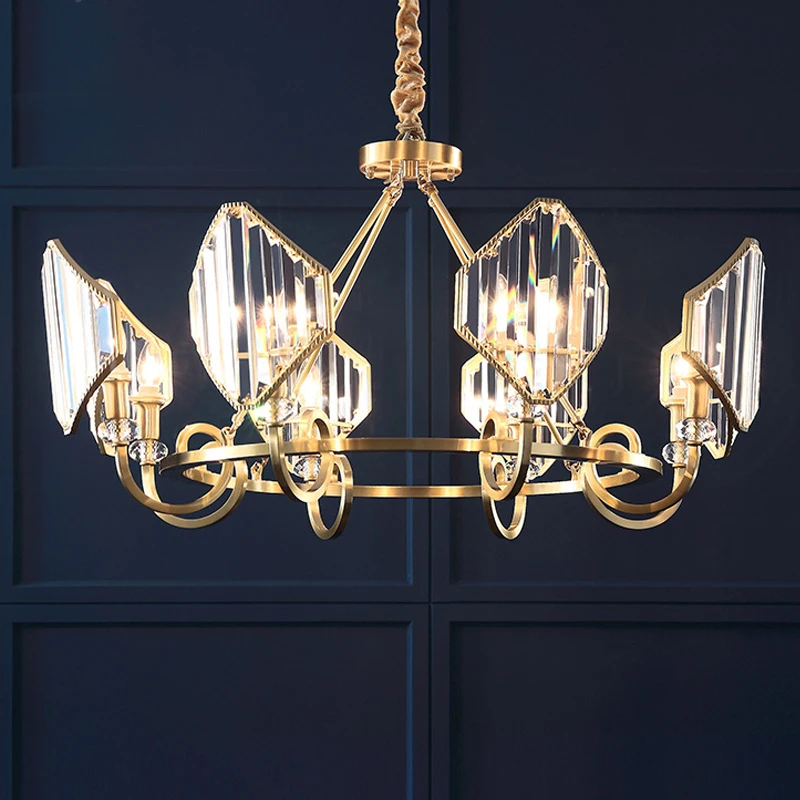 AiPaiTe modern LED crystal living room chandelier gold circular/oval dining room bedroom lighting fixtures
