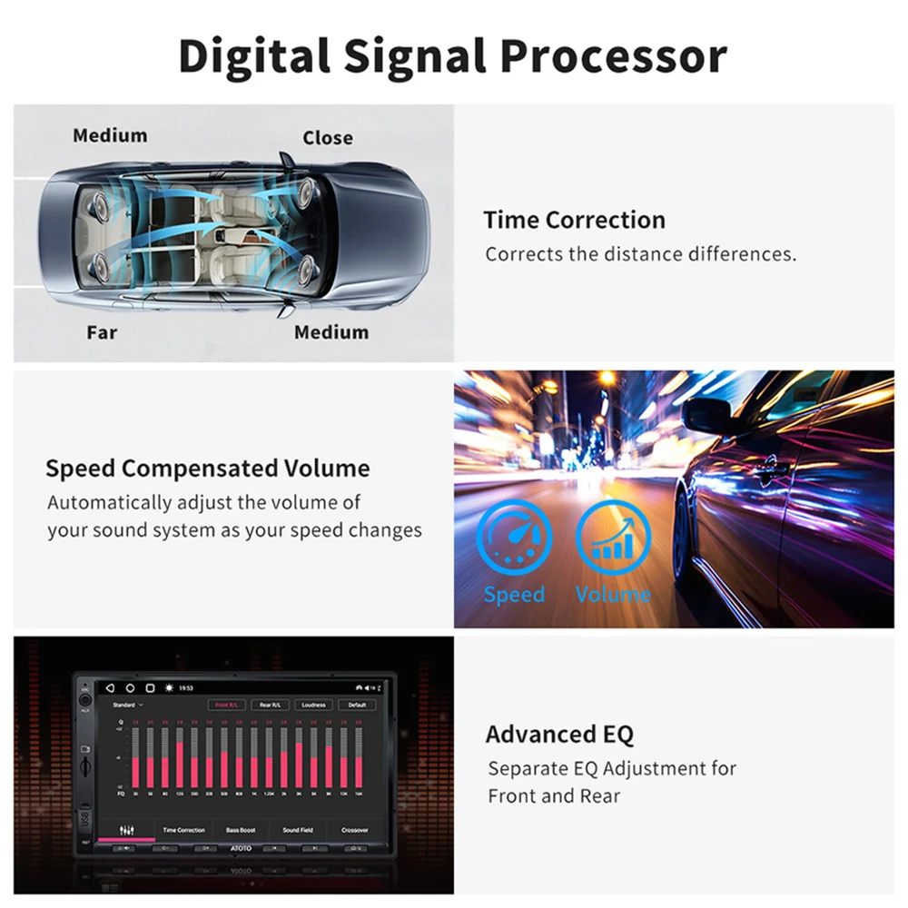 ATOTO Car Stereo 7 inch 2Din Android Auto CarPlay Screen Wireless Car Radio 2 Din Multimedia Player GPS Navigation S8 Standard car multimedia player car radio car radio player