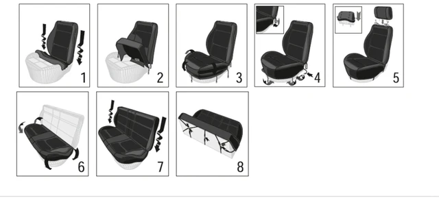 Funda Universal Para Asiento De Coche FIAT Doblo - Con Sistema De Airbag Activo, Material Tres Capas, Ajuste Perfecto, Elegante Y Versátil, Para Conductor