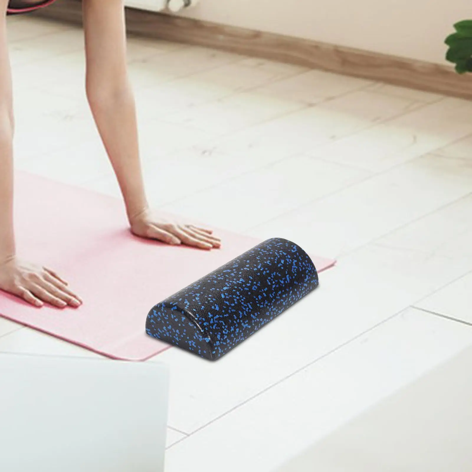 Description Picture 4 of itemHalf Round Foam Roller Neck Back Legs Foot Massage Yoga Blocks Durable Portable Half Roller Foam Yoga Column Roller for Workout