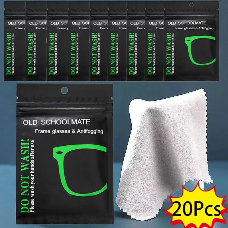 Eyeglass cleaning cloth Reusable Anti-Fog Glasses Wipes Suede Pre-moistened Antifog Lens Clothes Prevent Fogging