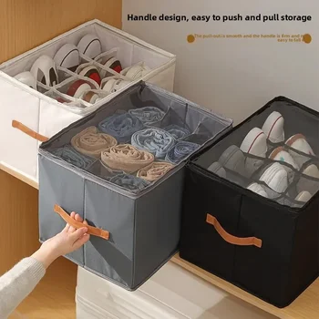 Multi-Grid Foldable Storage Box for Shoes & Essentials 1