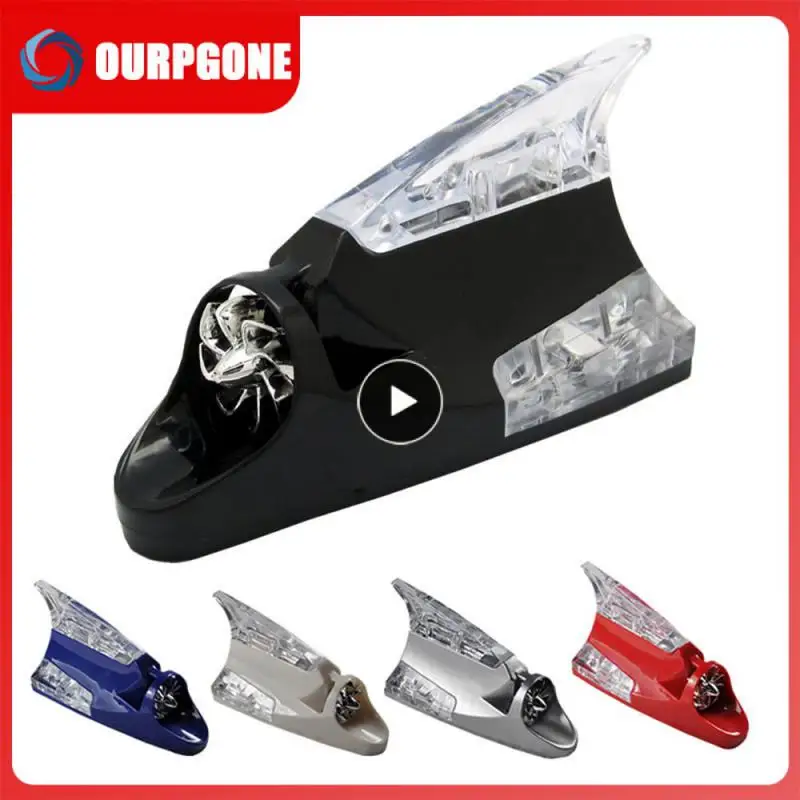 

Wind Power Shark Fin Shaped Car Antenna Receiving Signal Antenna LED Warning Flashing Light Auto Styling car Accessories