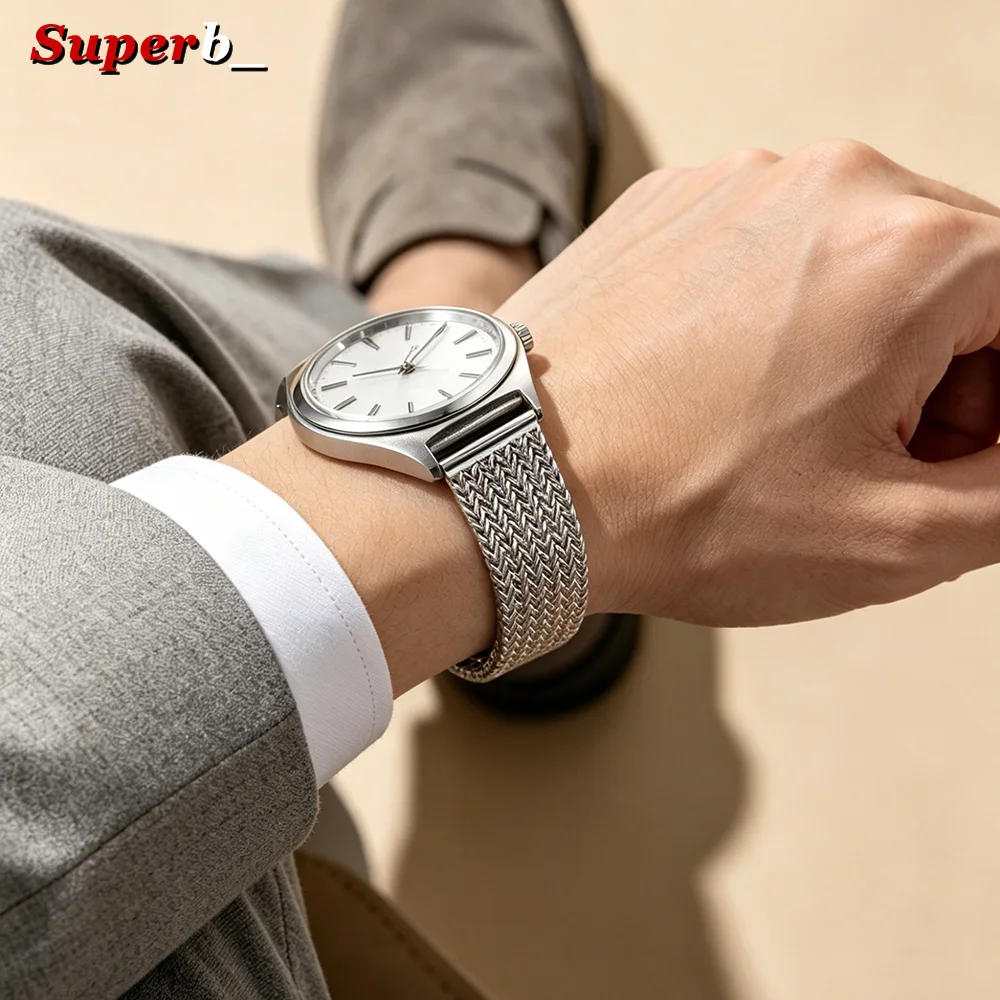 Premium Milanese Mesh Stainless Steel Watchband with Folding Buckle - Universal Strap, 16mm-20mm