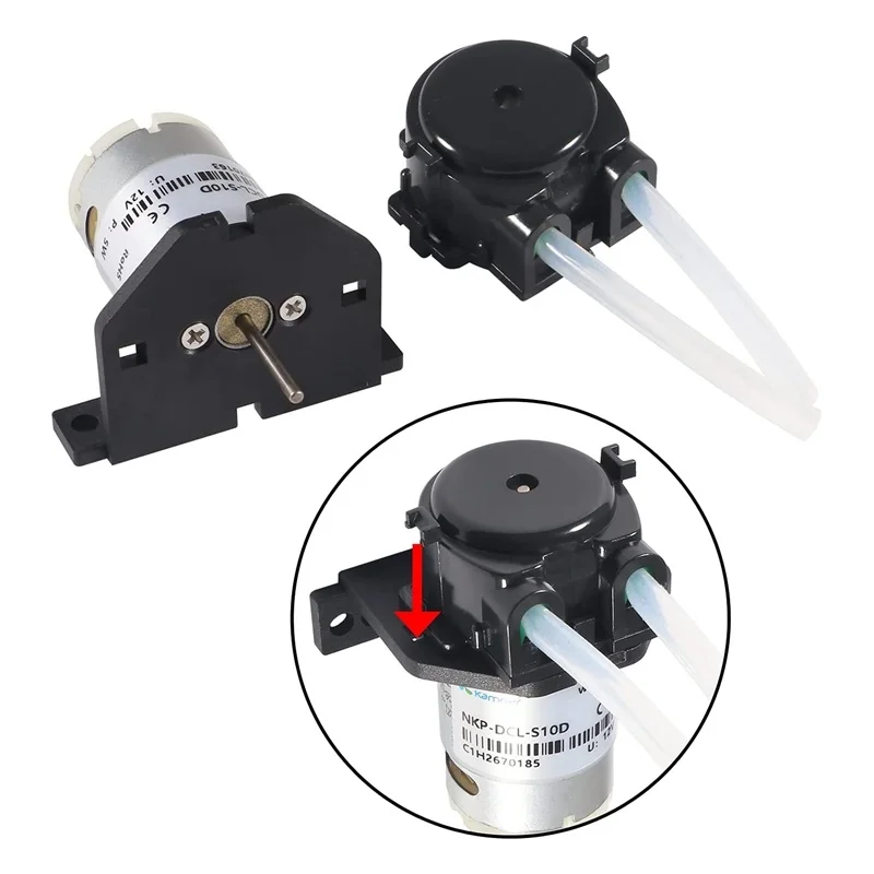 

12V DC Dosing Pump with Connector Peristaltic Dosing Head Pump for Arduino Aquarium Lab Analytic DIY Water Pump