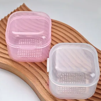 Contenitore Sterilizzatore per Accessori Unghie, Scatola Disinfettante in Plastica per Manicure, Vassoio Portatile per Punte Fresa Unghie con Cestello, Scatola per Pulizia