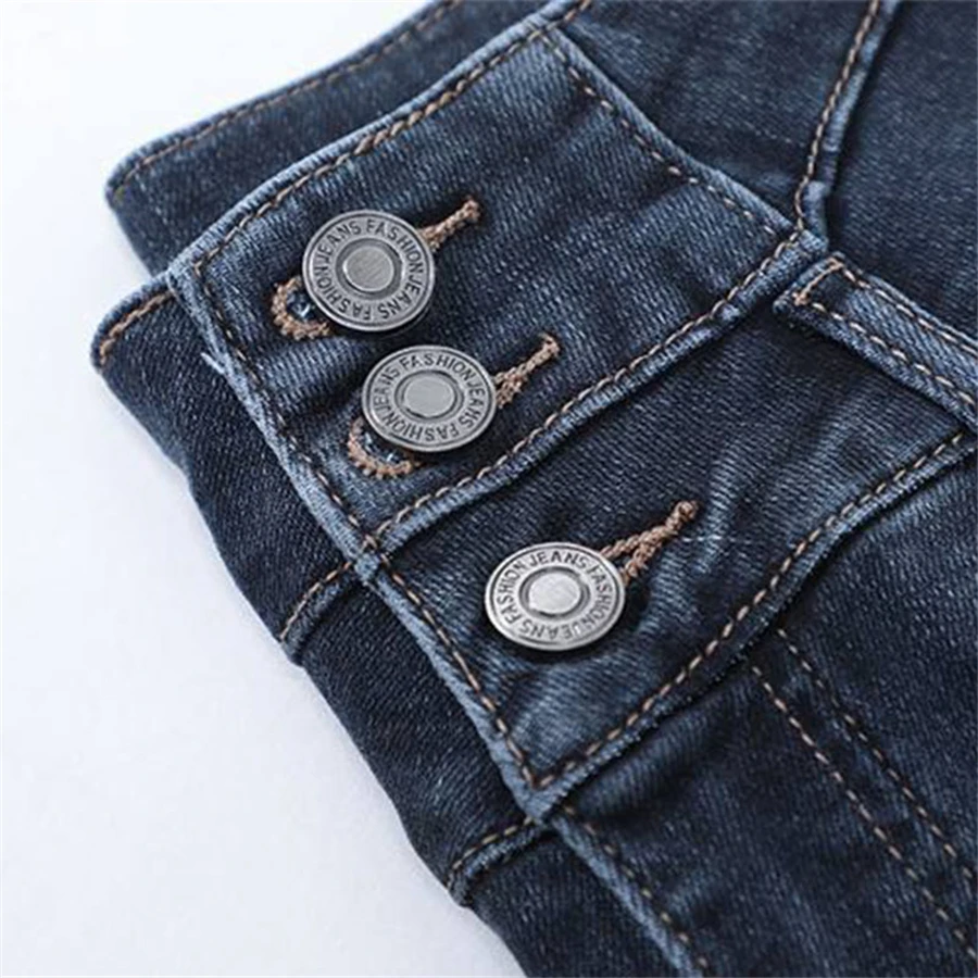 High Waist Skinny Pencil Jeans | Korean Streetwear Slim Denim Pants | Lift Hips Vaqueros for Women