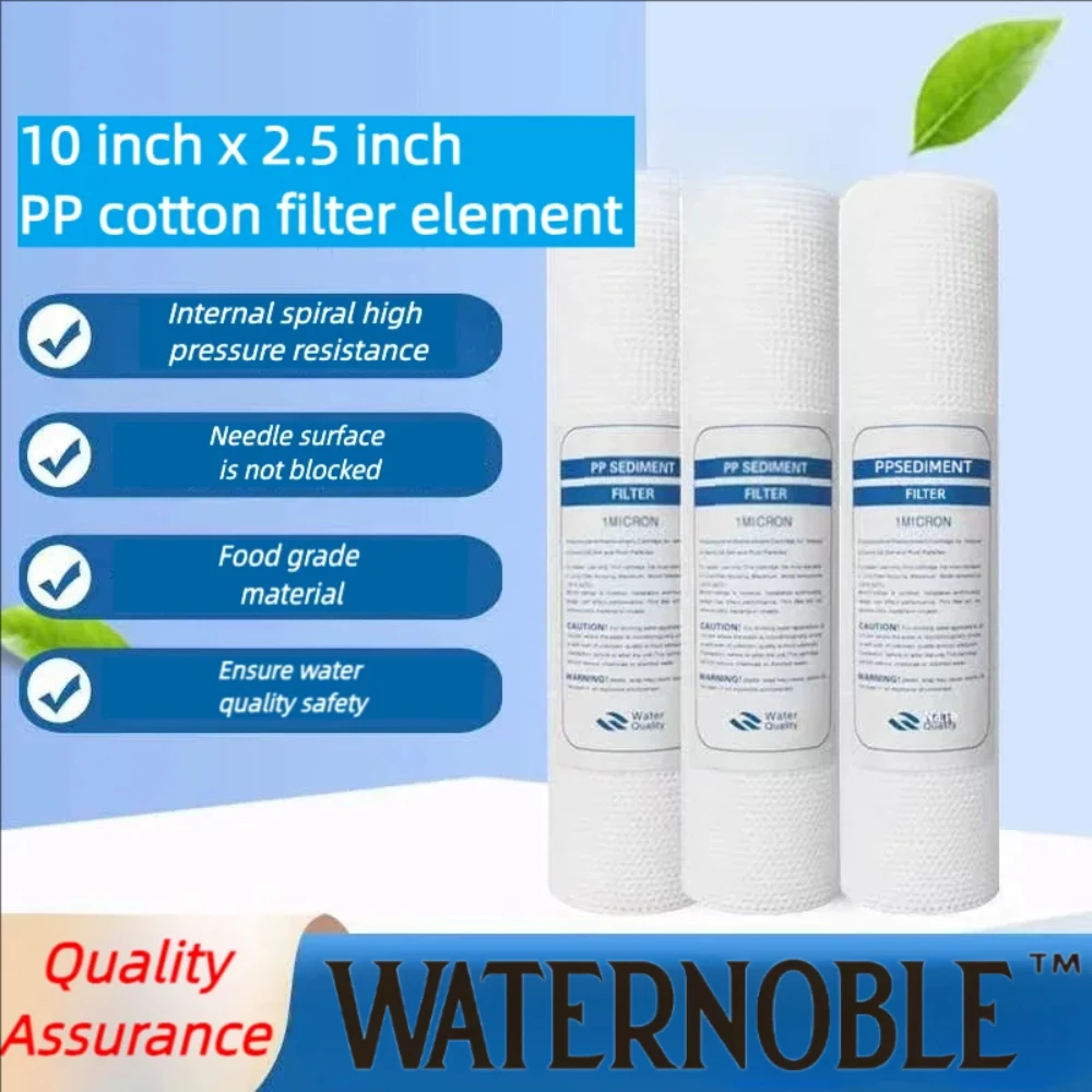 Waternoble ชุดตัวกรองทดแทนที่เข้ากันได้10นิ้ว x 2.5นิ้วสำหรับ GXWH20F GE GXWH04F GXWH20S ไส้กรองเครื่องกรองน้ำ5ไมครอน 1
