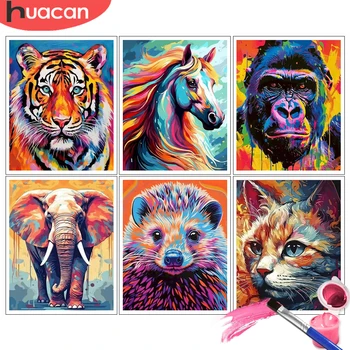 Colorful Tiger DIY Paint-By-Number Kit – Animal Wall Art Canvas 1