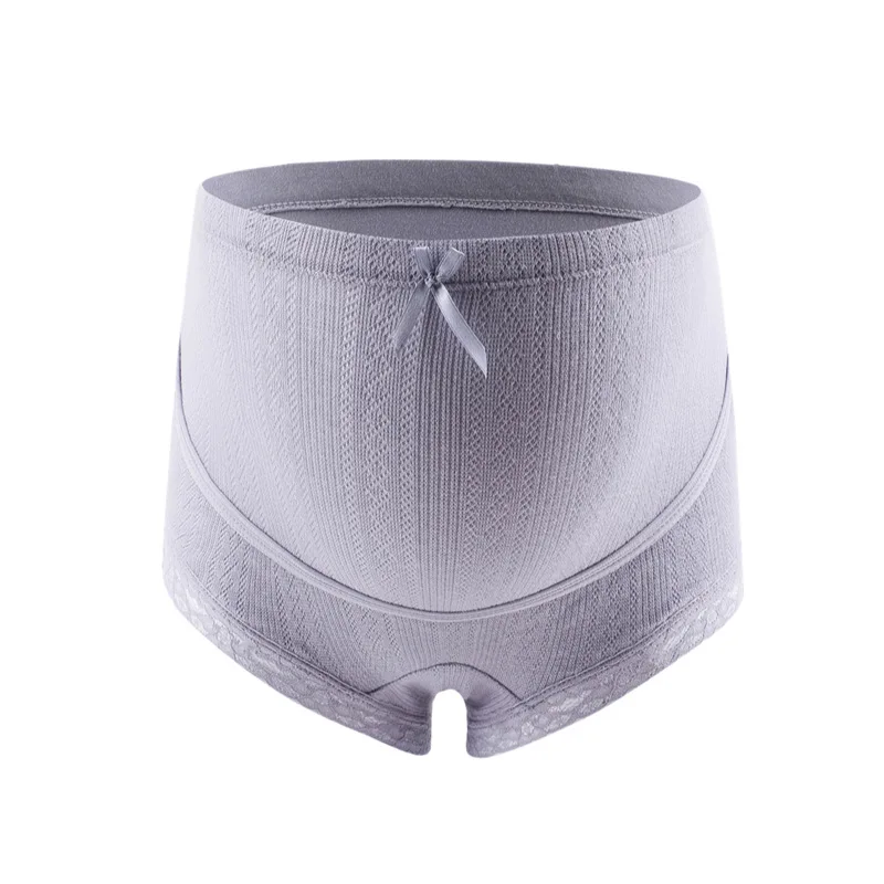 Adjustable Belly Support Maternity Women Lace Solid Color Pure Cotton High Waist Pregnant Panties maternity panties