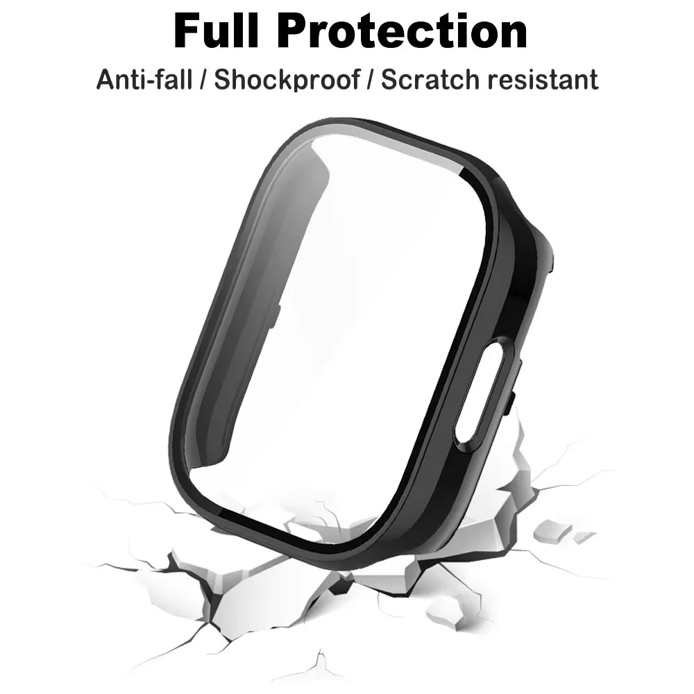 All-Around Tempered Glass Screen Protector with Hard PC Bumper Case
