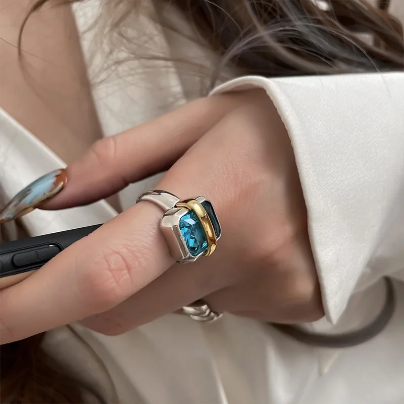 Silver Ring Adjustable Opening for Girls Women Fashion Popular Jewelry for Party Dress Birthday Gift