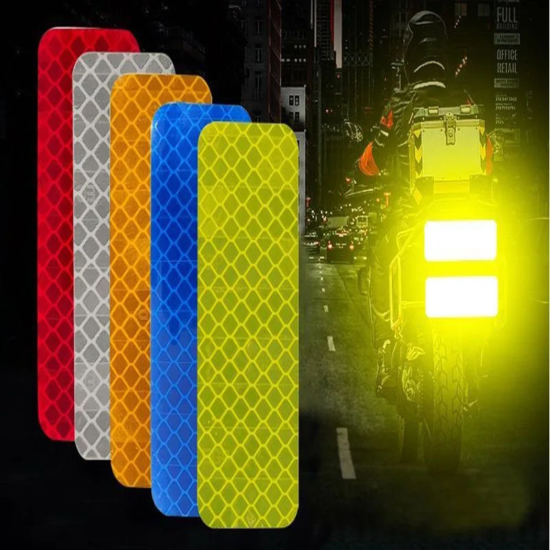Reflective Stickers Helmet Warning Night Safety Driving Bicycle Motorcycle Car Decal