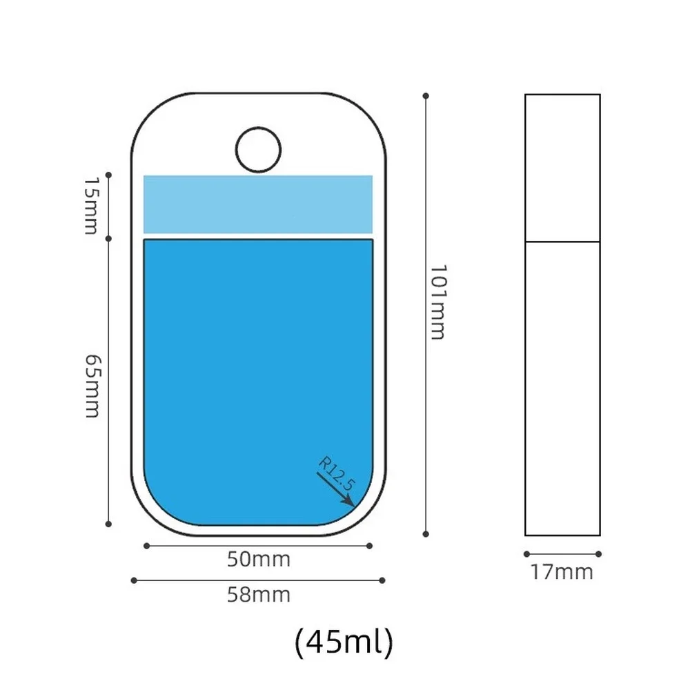 45ml Refillable Card Spray Bottle Mist Sprayer Portable Pump Water Bottling Storage Perfume Alcohol Liquid Sub-packing Bottle oil spray bottle,refillable bottles