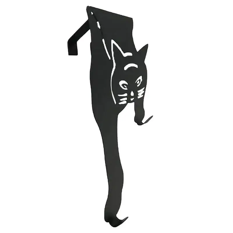 

Вешалка на дверь, декоративные крючки в форме милого черного кота, дверная вешалка для пальто для ванной комнаты, полотенец, гостиной, принадлежности для хранения одежды