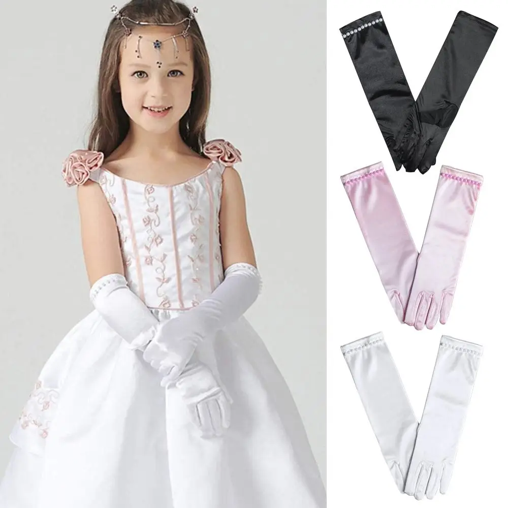 

Wedding Dress Children's Wear Princess Dance Performance Stage Gloves Wedding Gloves Princess Gloves Full Finger Mittens