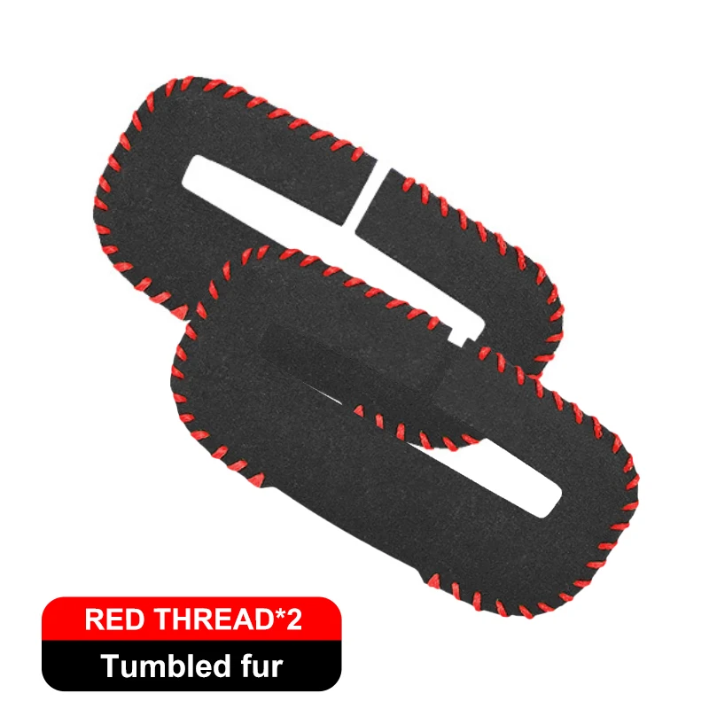 SEAMETAL Suede Leather Seat Belt Buckle Covers - Stylish Auto Interior Accessories