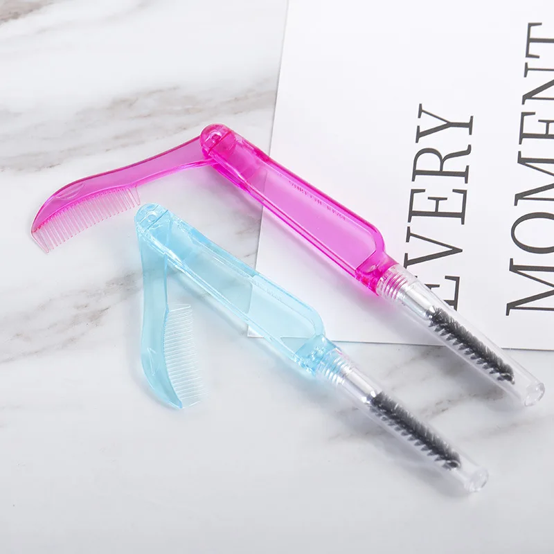 

Модная Складная кисть Sdotter с двойной головкой для бровей и ресниц, для наращивания бровей, металлическая расческа, искусственная Косметика для макияжа