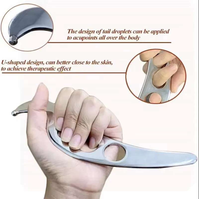 Manual Massage Scraping Board Stainless Steel Gua Sha Massage Tool Myofascial Release Tissue Mobilization