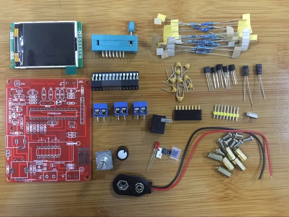 Russian mega328 DIY kits Transistor Tester LCR Diode Capacitance ESR meter PWM Square wave Frequency Signal Generator transistor tester capacitance tester