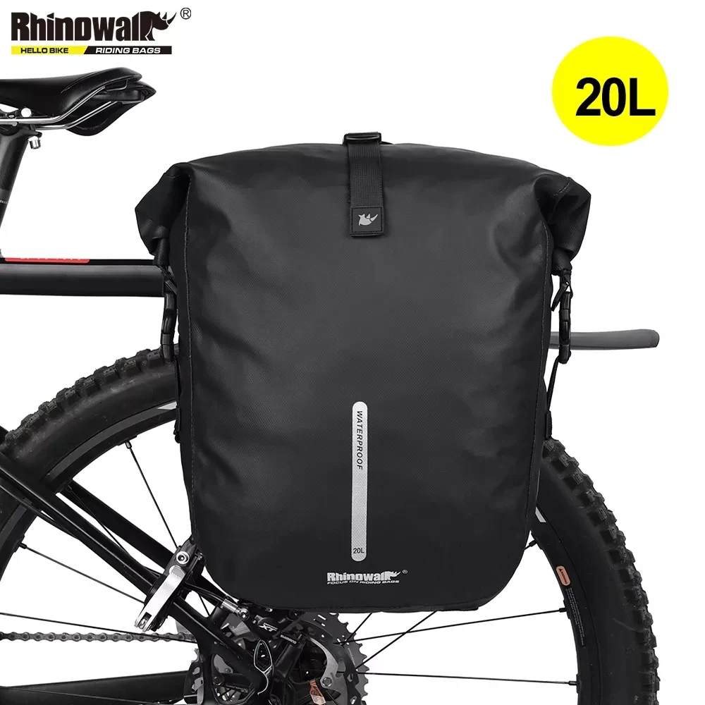 Rhinowalk Wasserdichte Fahrrad Pannier Rucksack 20L Trunk Bag Reise Radfahren Tasche Korb MTB Road Fahrrad Hinten Rack Schwanz Tasche Zubehör