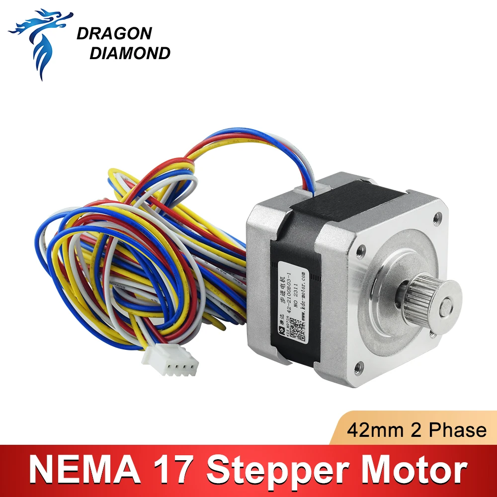 Nema 17 2 Phase K40 Stepper Motor 0.6A 42mm 4-lead for 3D Printer For CO2 Engraving Milling 3D Printer Machine