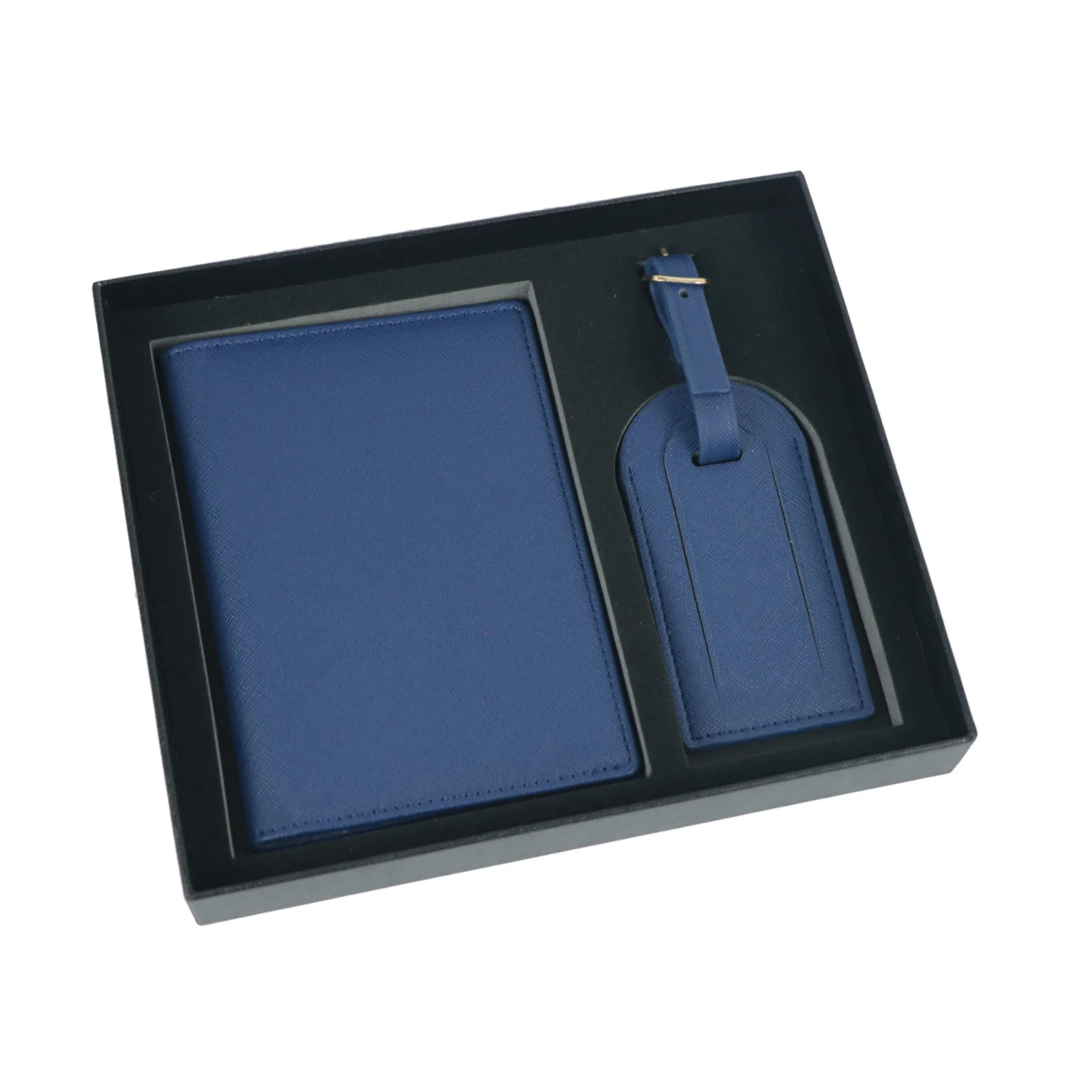 Personalized Passport Cover & Luggage Tag Set - Elegant Travel Accessories