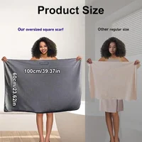 Microfiber Hair Towel Extra Large Wrap Quick Dry Hair Towel Wrap With Elastic Band , Ultra Absorbent Soft Hair Towel Wrap Turban 2