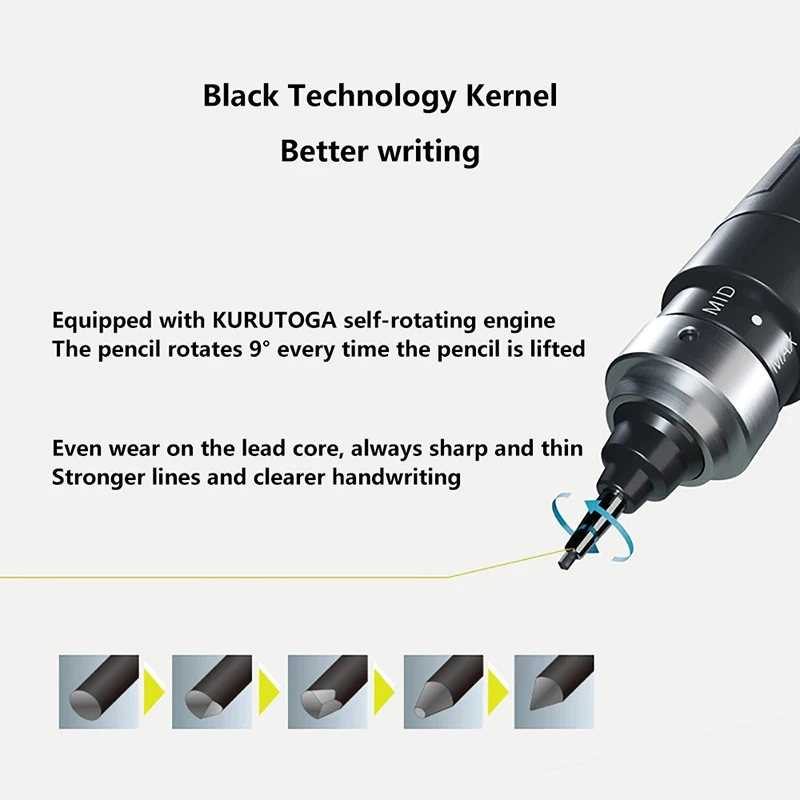 Japan Uni Limited Mechanical Pencils, KuruToga Dive Self-rotating