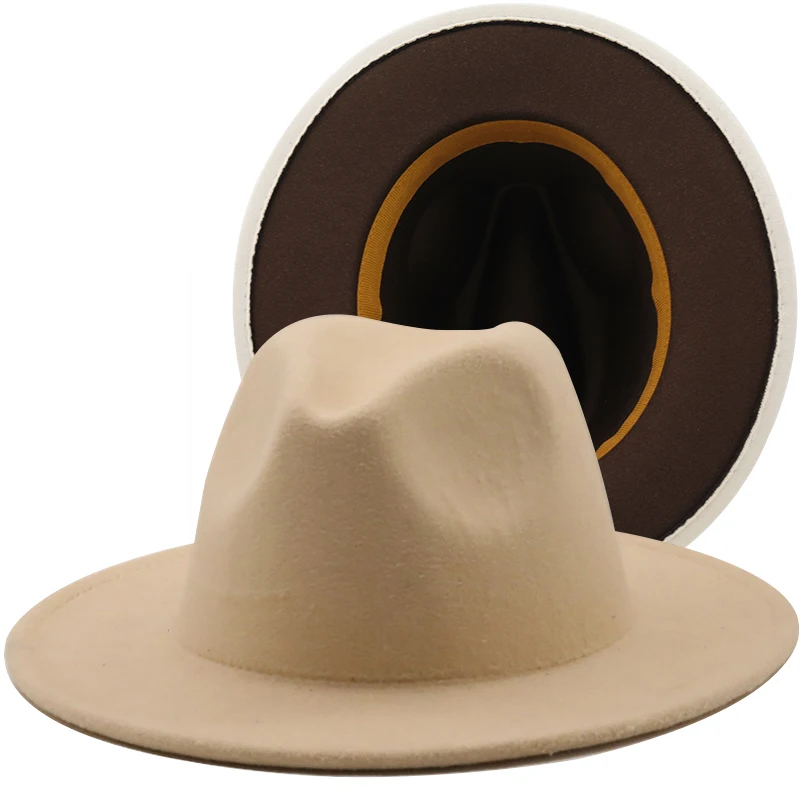 Chapeau homme feutre laine beige