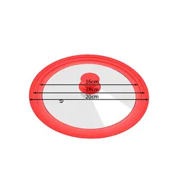 Silicone Glass Multisize Cookware Lids - Versatile Kitchen Covers (Red 16-18-20cm)