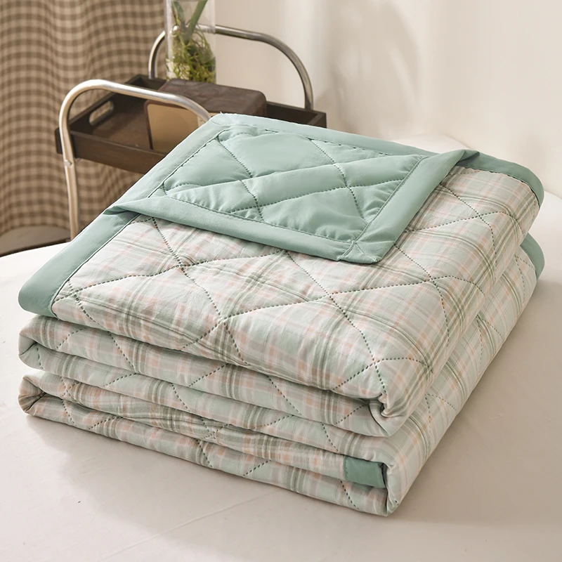 Summer Quilt Printed Checked Machine Washable