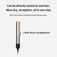 2 IN 1 Professional Hair Straightener & Hair Dryer Heat-Up Hair Flat Iron, Compatible for Dyson Airstrait™ straightener 2