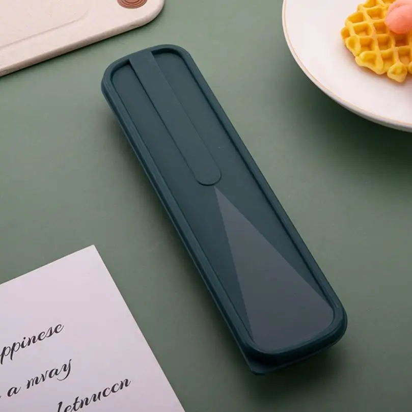 Boite Couvert A Emporter Étui Couverts De Voyage OriGlam - 23.5x5.8x2.8cm - Plastique FDA - Noir Ustensiles De Pique-nique