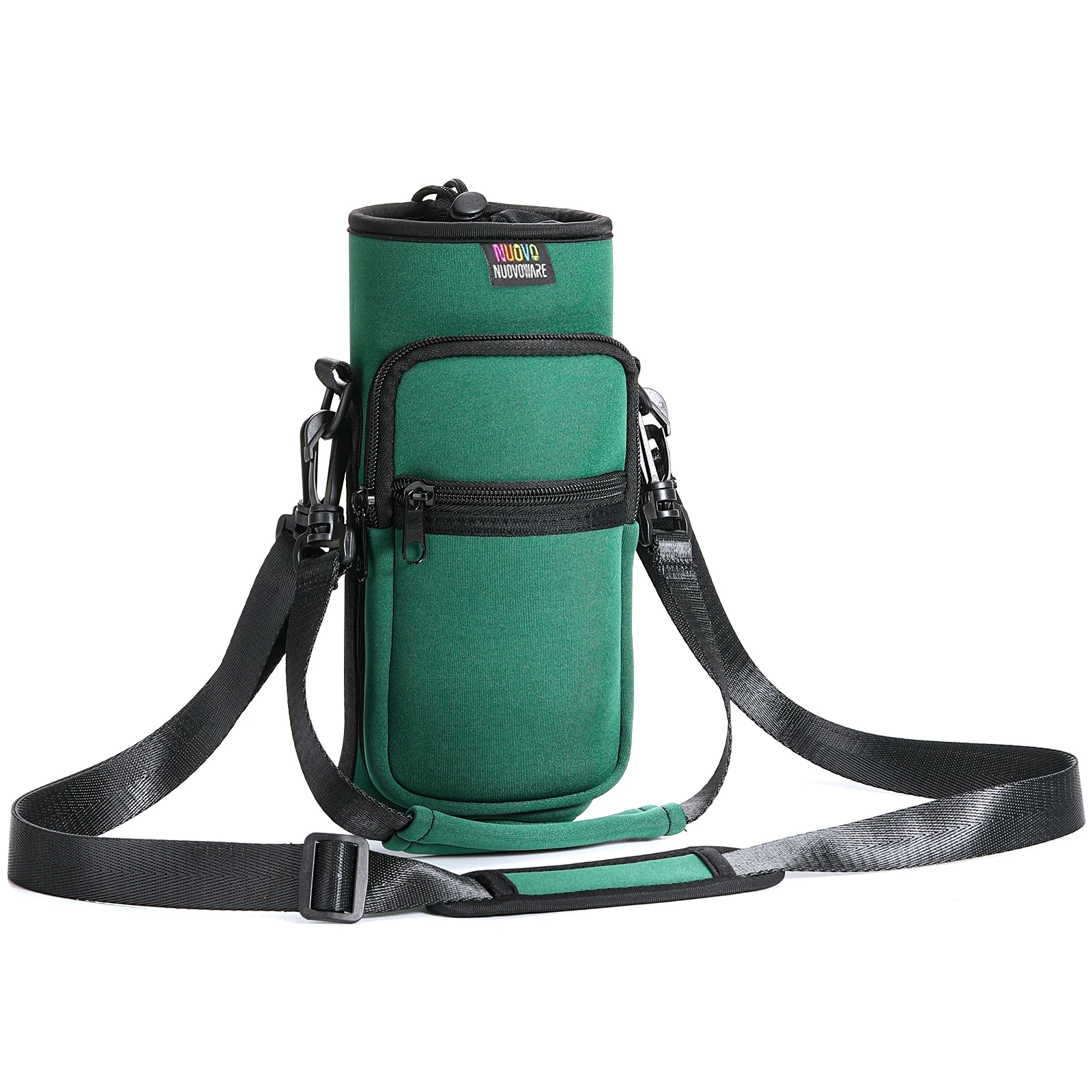 Nuovoware Water Bottle Carrier Bag with Adjustable Strap and Dual Pockets - Perfect