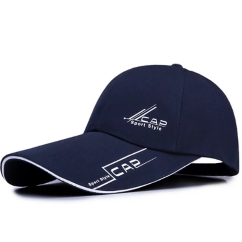  - 2022 Sports Cap Mens Hat For Fish Outdoor Fashion Line Baseball Cap Long Visor Brim Shade Snapback Sun Hat Peaked Cap Men Cap