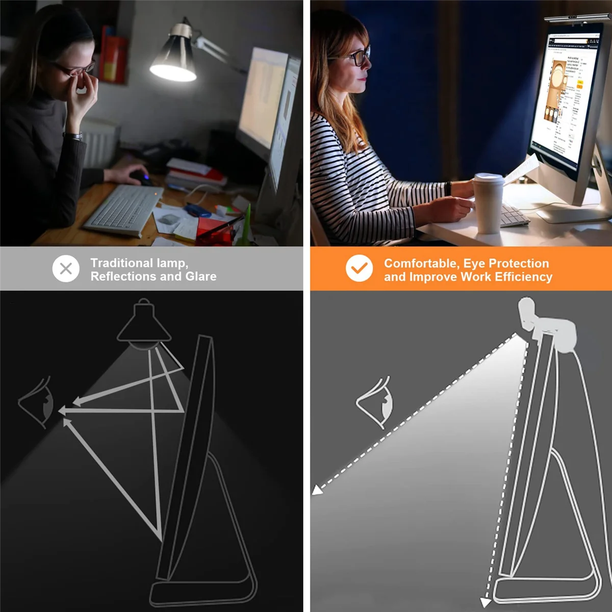 Monitor Per Computer Barra Luminosa Touch Screen Lampada Per Computer Protezione Per Gli Occhi Monitor Per Computer Pc Barra Luminosa Senza Webcam 108