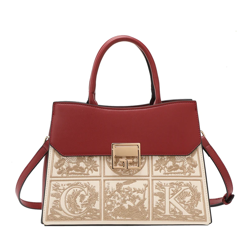 

2023 New Hot Ladies Embroidery New Wedding Red Bag Handbag Tote Crossbody Ladies Bag Large Capacity Tote Bag