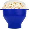 Microwave Silicone Popcorn Maker Food Grade Foldable High Quality Kitchen Easy Tools DIY Make Popcorn Bucket Bowl with Lid Bowls 2