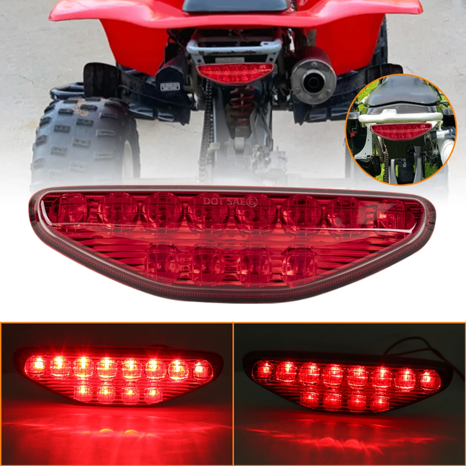 Caltric Tail Light Compatible With Honda TRX450ER 2006-2014 & Other TRX Models - ATV Replacement Taillight