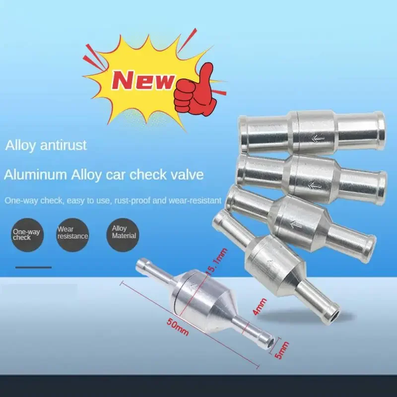 

10 шт. односторонний обратный клапан топливный невозвратный бензиновый дизельный алюминиевый сплав для автомобильных вертолетов, кораблей мотоциклов