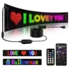 LED Matrix Pixel Panel, Scrolling Bright Advertising LED Signs, Flexible USB 5V LED Car Sign Bluetooth App Control 1