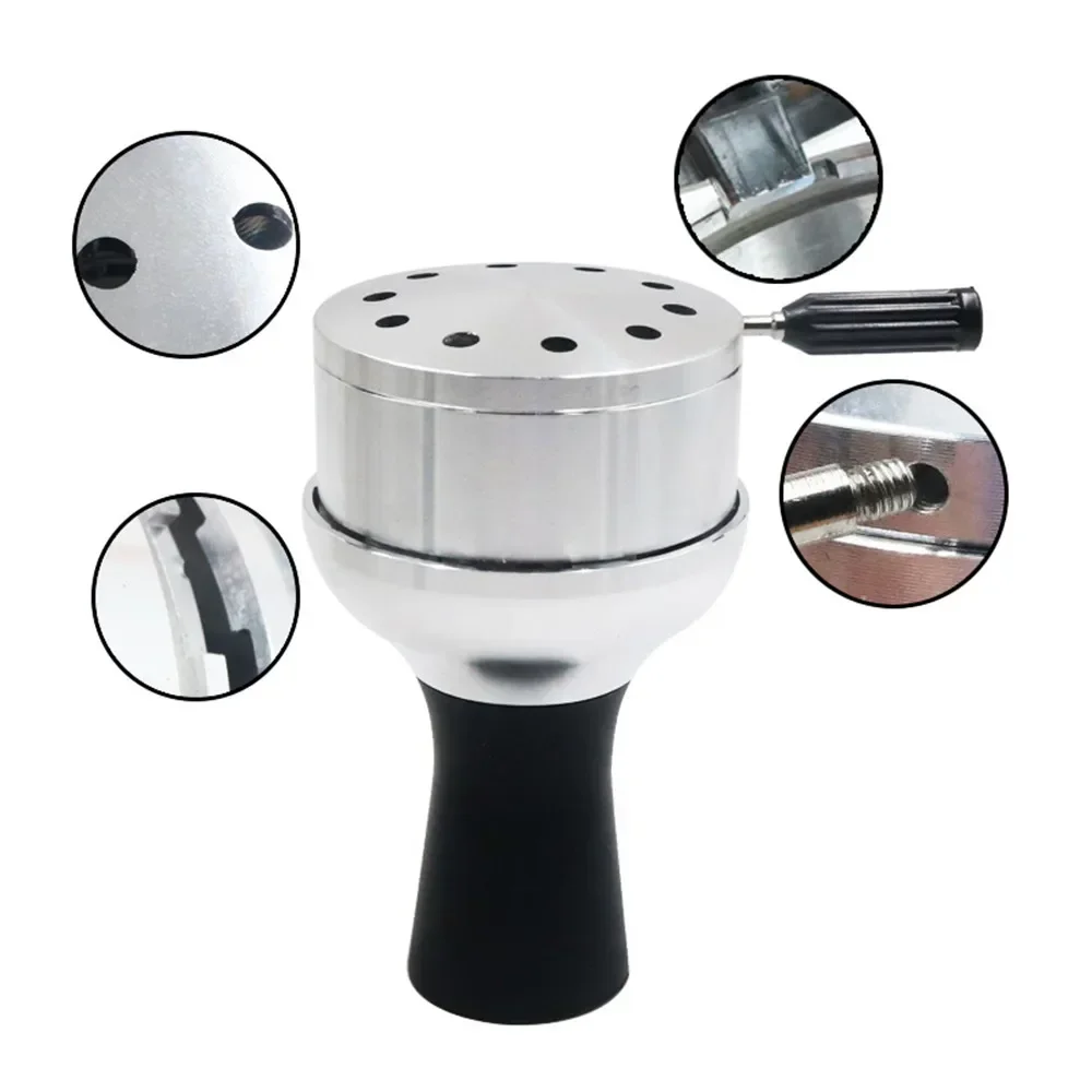 Hookah Accessories Arab Hookah Head Charcoal Pot Carbon Chicha Bowl Tinfoil-free Metal Shisha Accessories for Various Types of Hookah Smoking Pipe