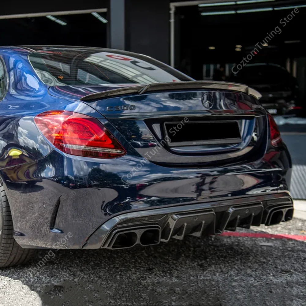 Стильный задний спойлер для Mercedes W205 B, крыло C класса C200 C250d C300 C43 C63, колпачки для спойлера заднего багажника 2014-2021, комплекты для тюнинга