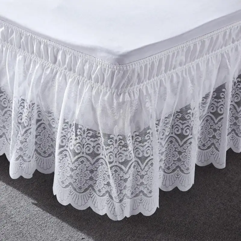 

Bed Skirts Wrap Around Ruffled Lace Bed Skirt Wrap Around Elastic Bed Skirts Without Bed Surface Twin Full Queen King Size Sheet