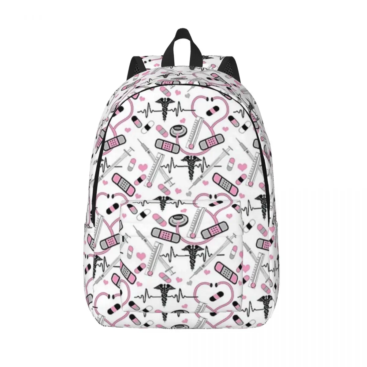 

Милый рюкзак для медсестер и врачей с рисунком стетоскопа, женские маленькие рюкзаки для мальчиков и девочек, сумка для книг, сумка на плечо, рюкзак для ноутбука, школьные сумки